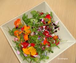 Maison Albi. salade de fleurs commestibles